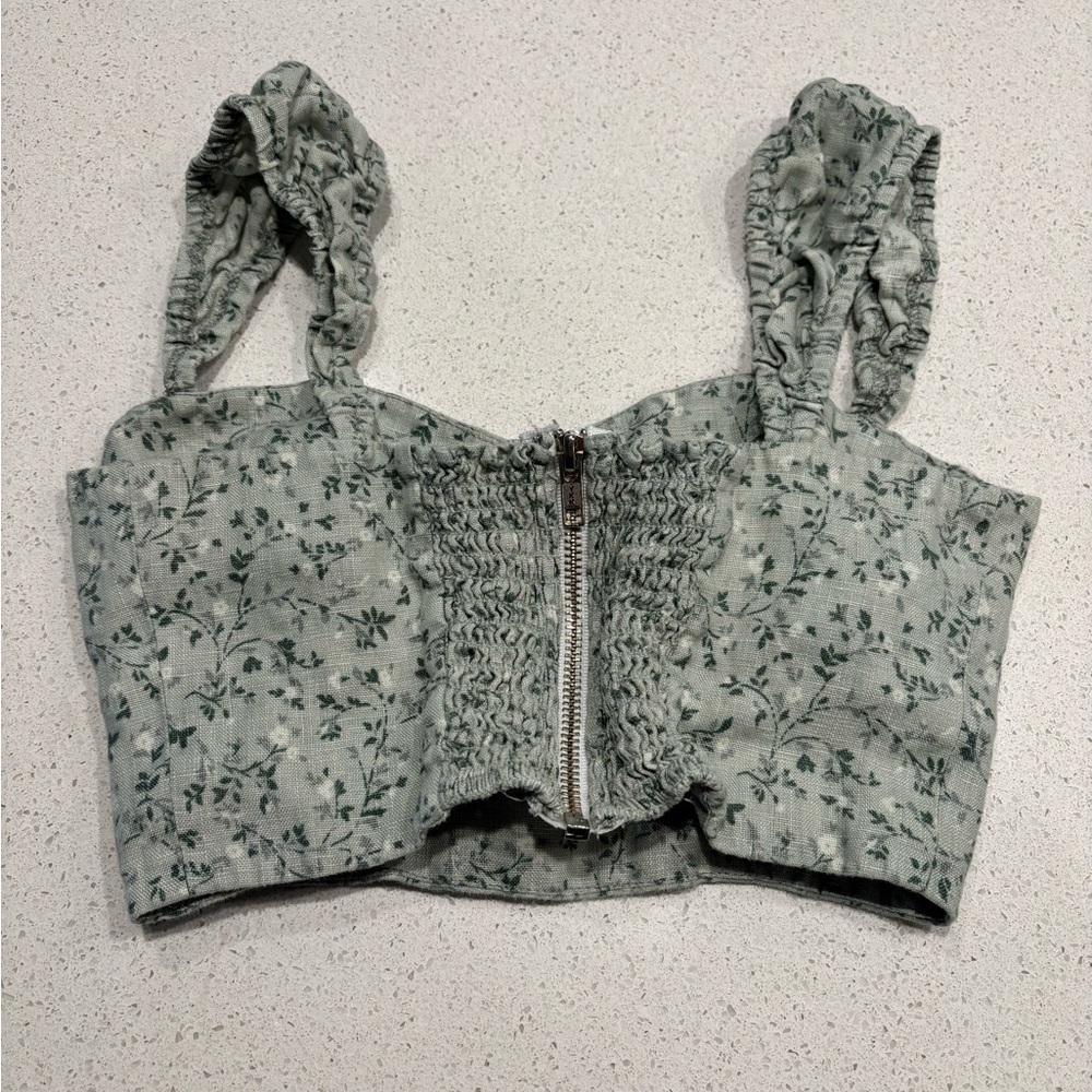 Reformation Clyde Linen Tank, 100% Linen, Size 0 - Picture 3 of 8